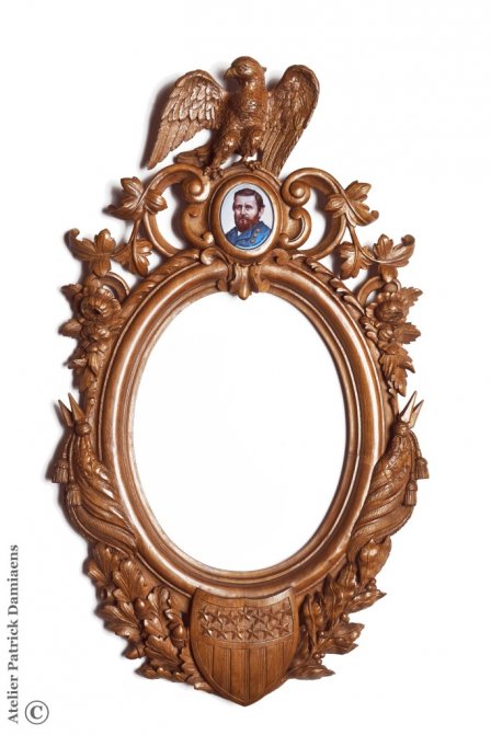 Ovale spiegel met arend | Exclusieve spiegels op maat gemaakt
