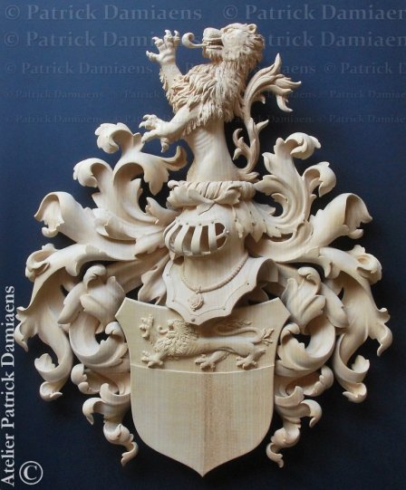 Familiewapen BAX (NL) in hout uitgevoerd | heraldiek in hout